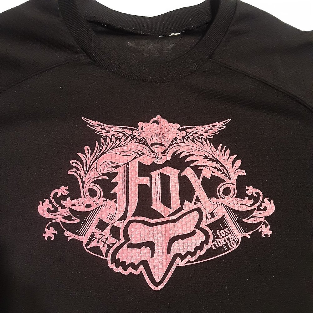 Fox Women's Graphic Polyester LS Shirt Black/Pink